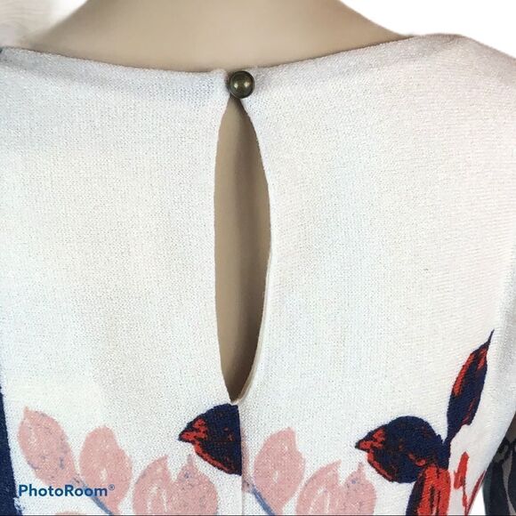 MAEVE Anthropologie floral bell sleeve sweater dress - Picture 9 of 13